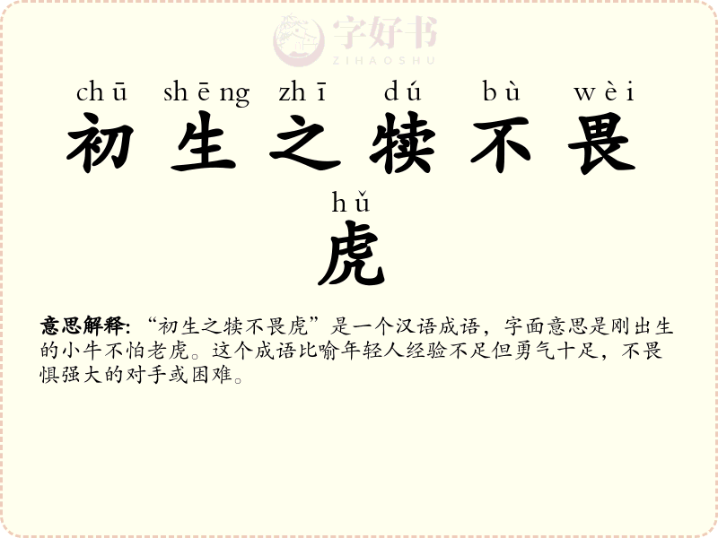 初生之犊不畏虎