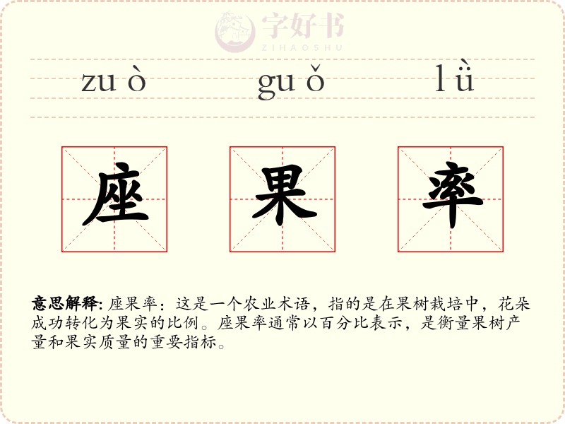 座果率