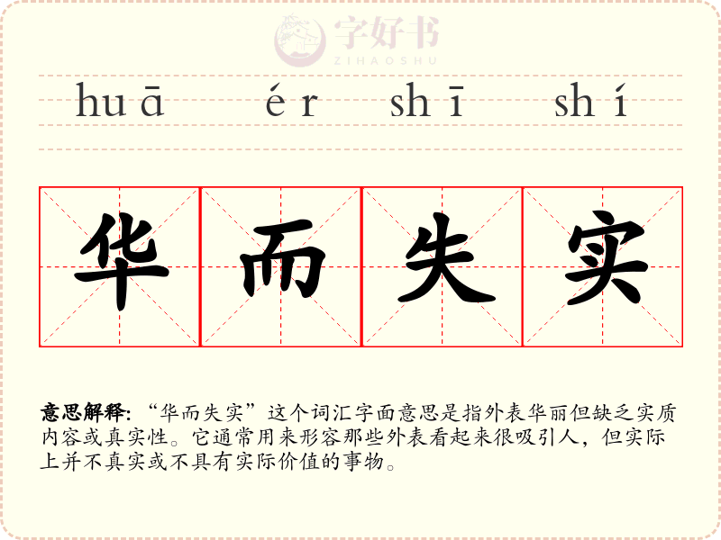 华而失实