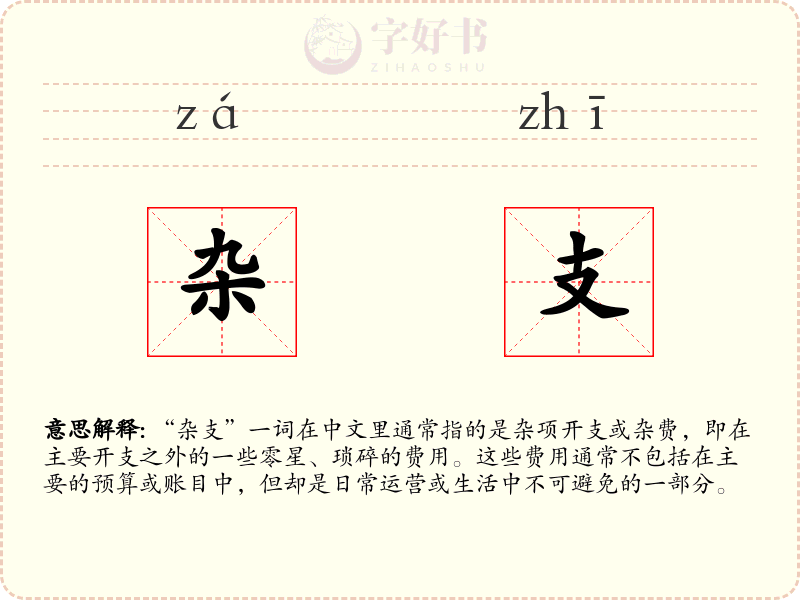 杂支