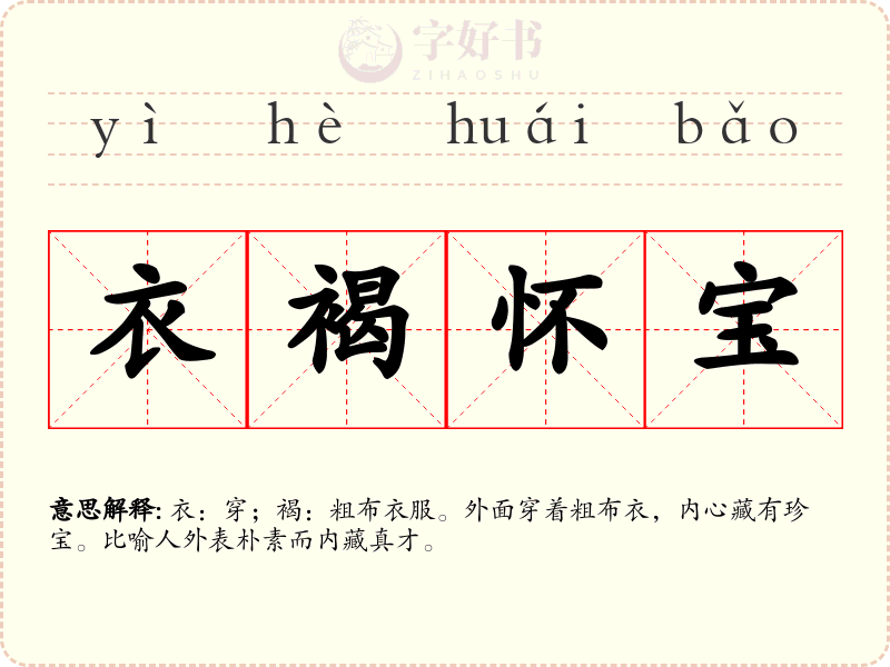 衣褐怀宝
