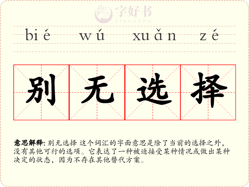 别无选择