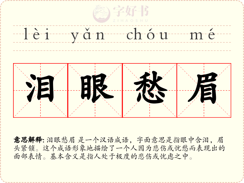 泪眼愁眉