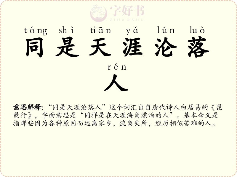 同是天涯沦落人