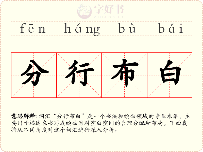 分行布白