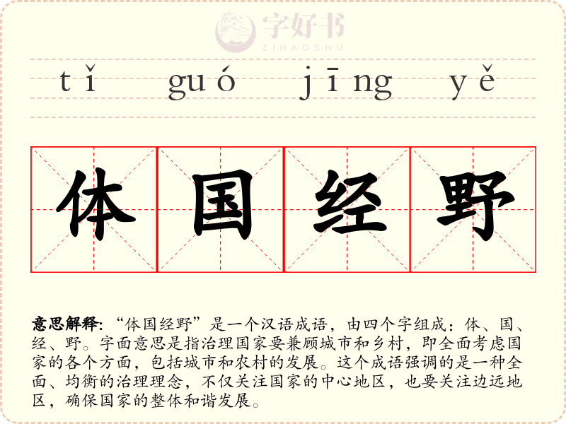 体国经野