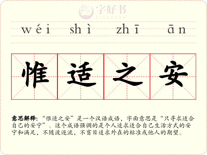 惟适之安