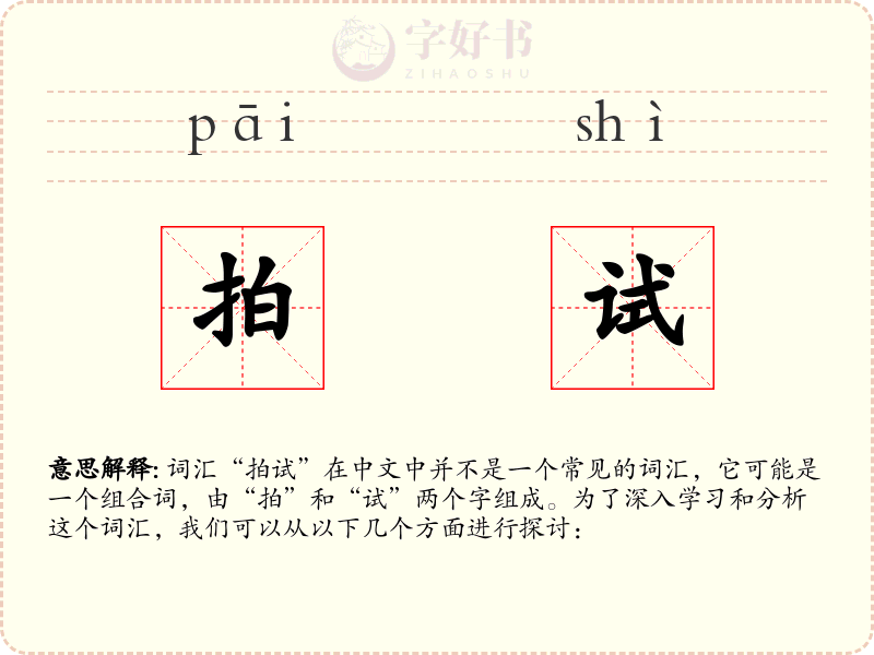 拍试