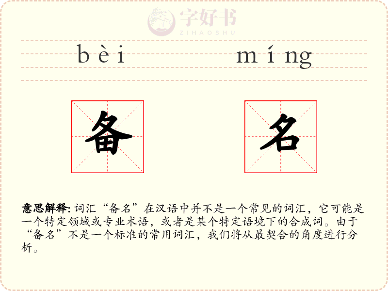 备名
