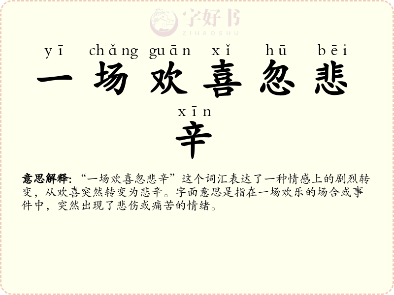一场欢喜忽悲辛