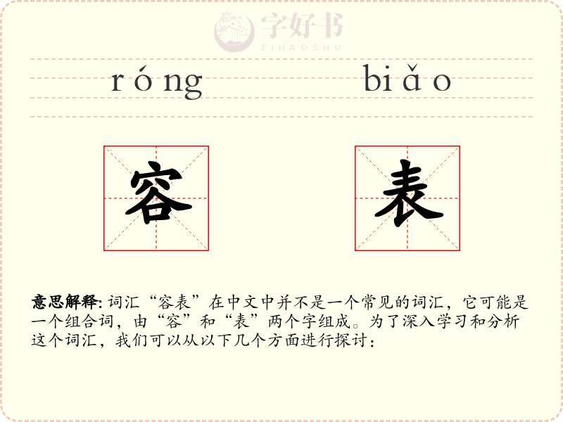 容表