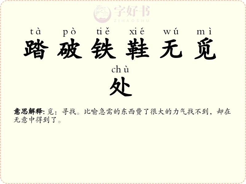 踏破铁鞋无觅处