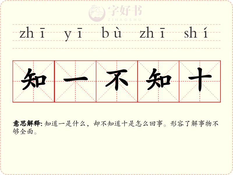 知一不知十