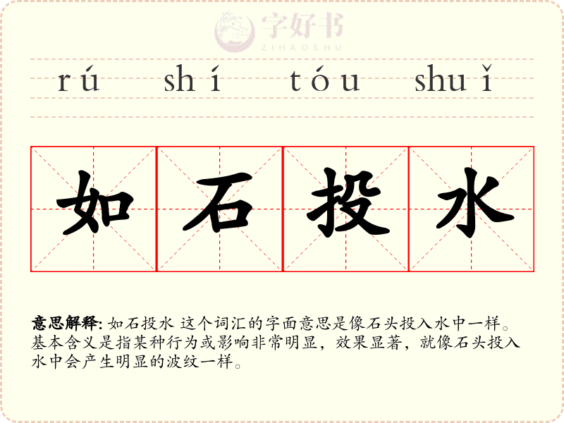 如石投水
