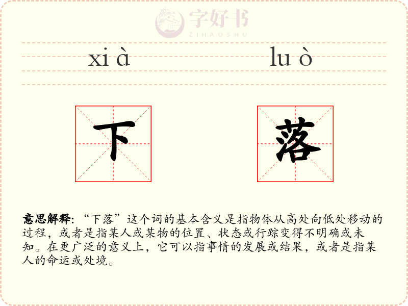 下落