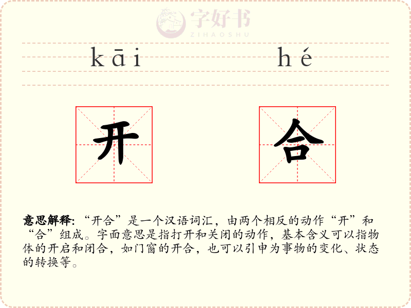 开合