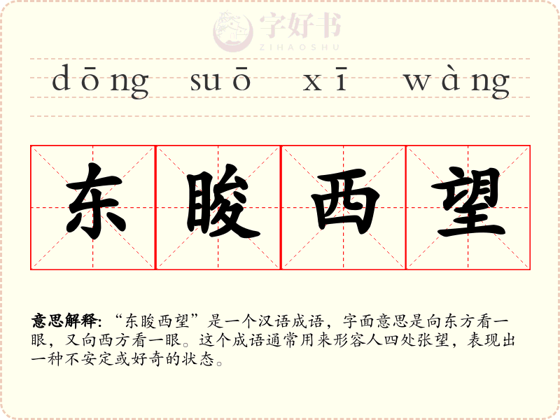 东睃西望