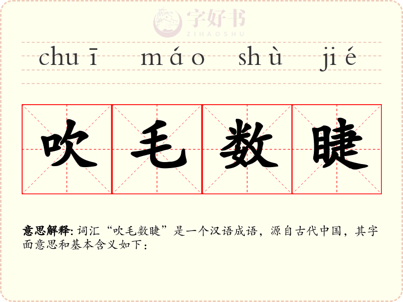 吹毛数睫