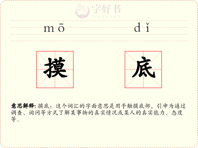 摸底