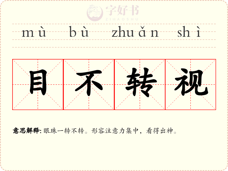 目不转视