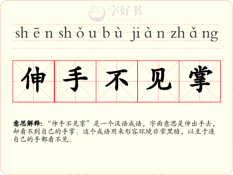 伸手不见掌