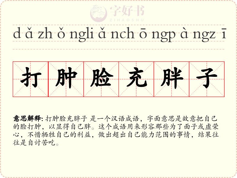 打肿脸充胖子
