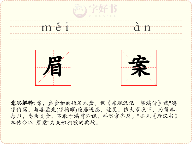 眉案