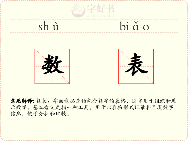 数表