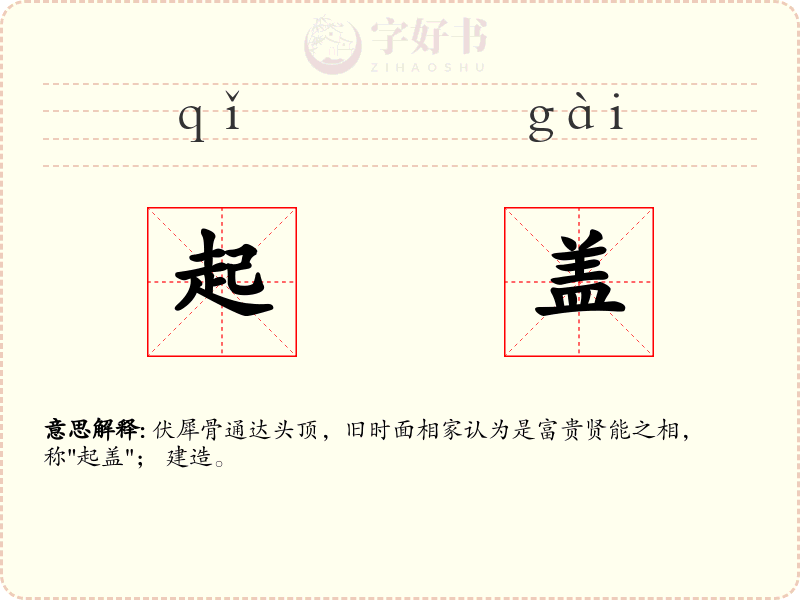 起盖