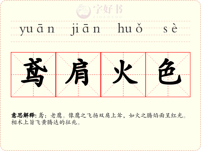 鸢肩火色