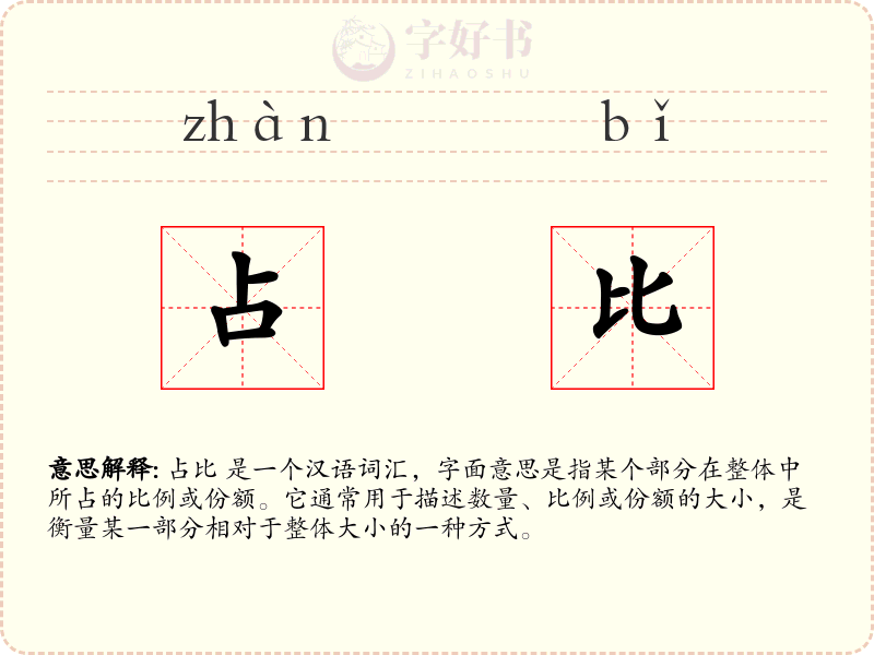 占比