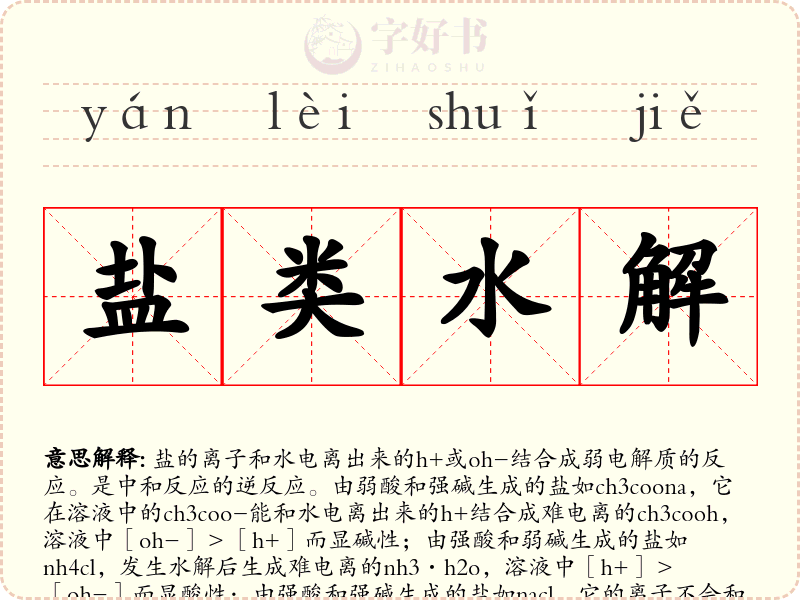 盐类水解