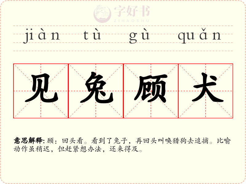 见兔顾犬