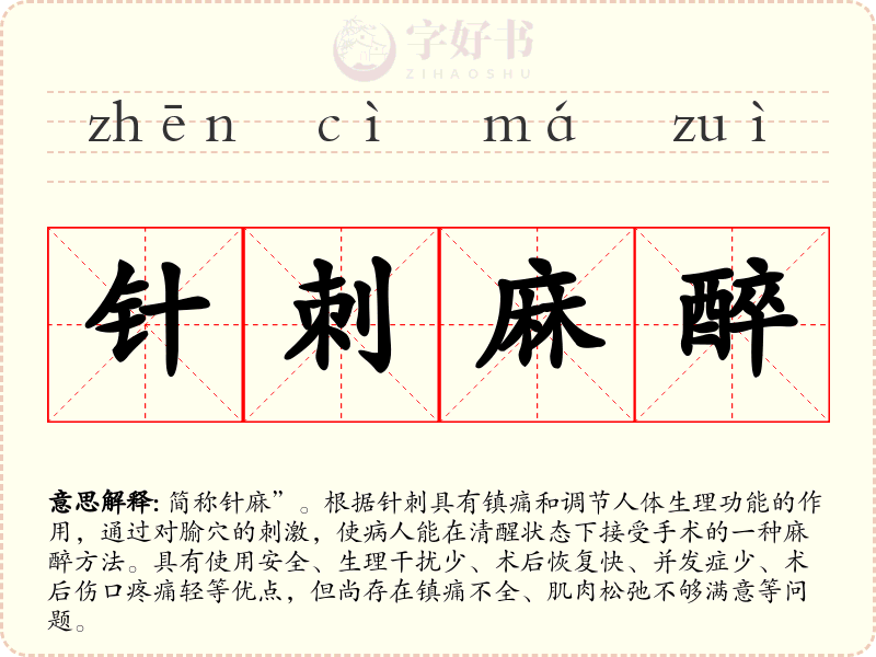 针刺麻醉