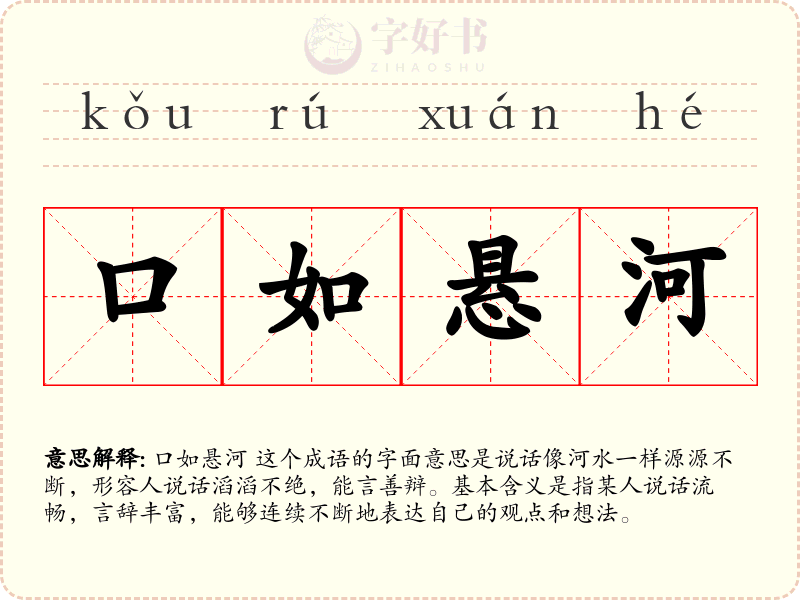 口如悬河
