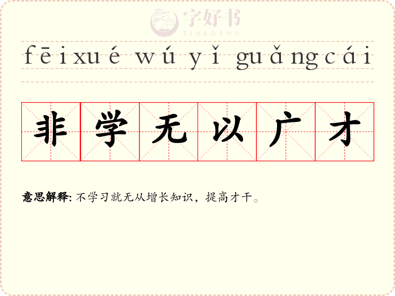 非学无以广才