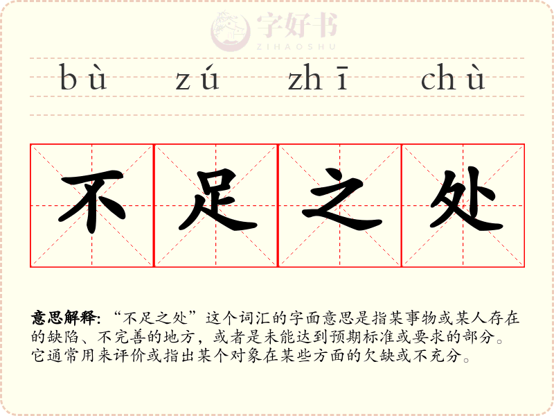 不足之处