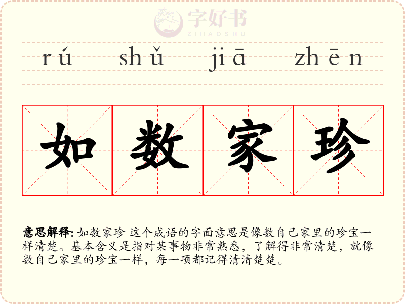 如数家珍