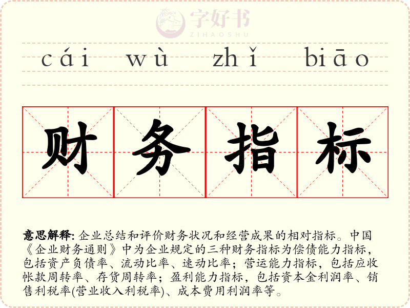 财务指标