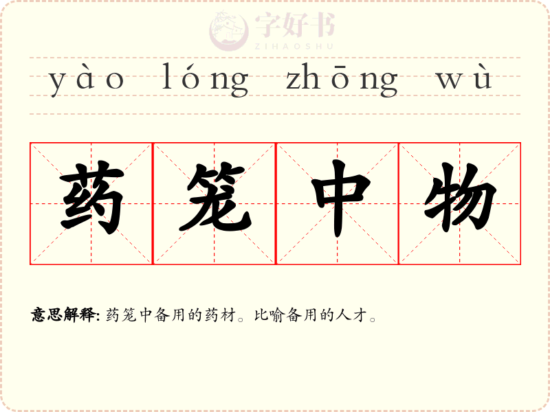 药笼中物