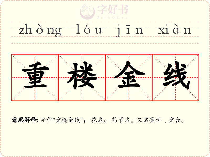重楼金线
