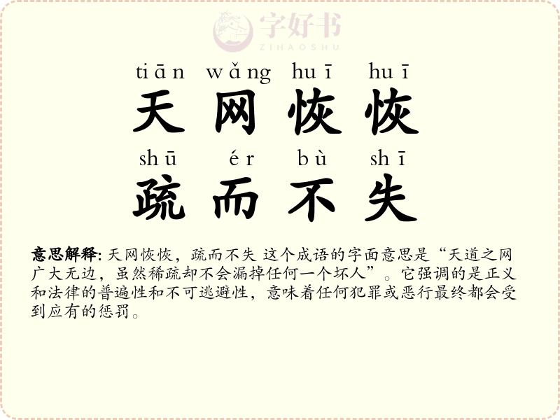 天网恢恢，疏而不失