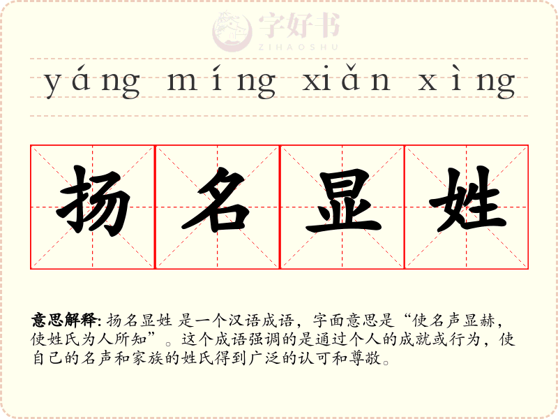 扬名显姓