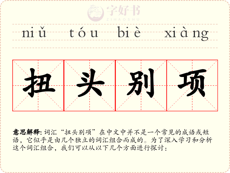 扭头别项
