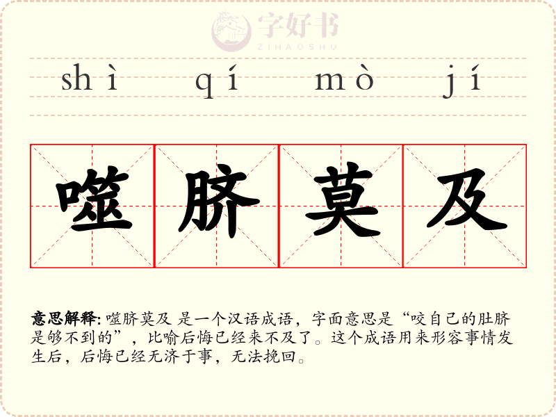 噬脐莫及