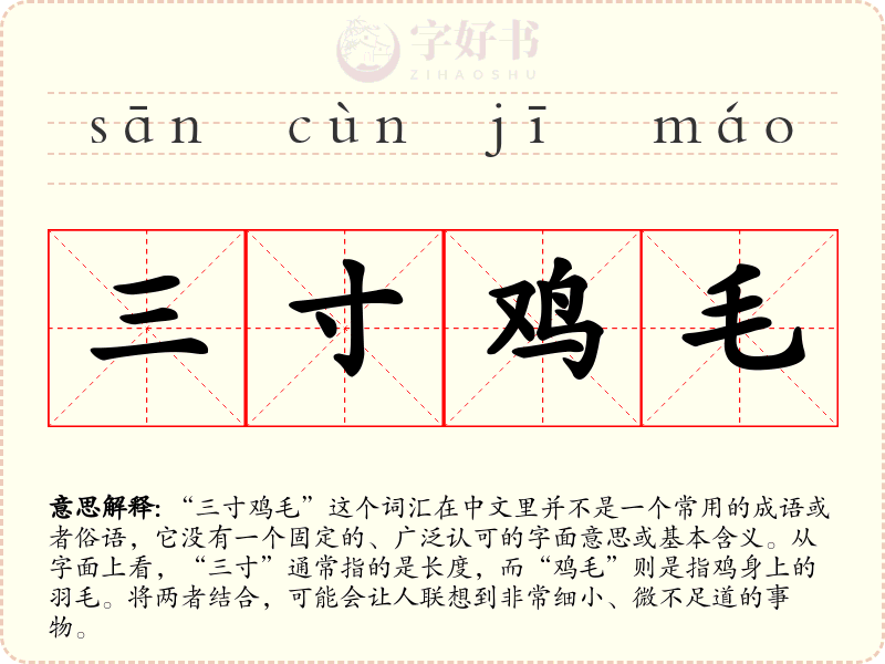 三寸鸡毛