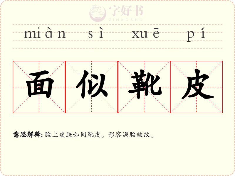 面似靴皮