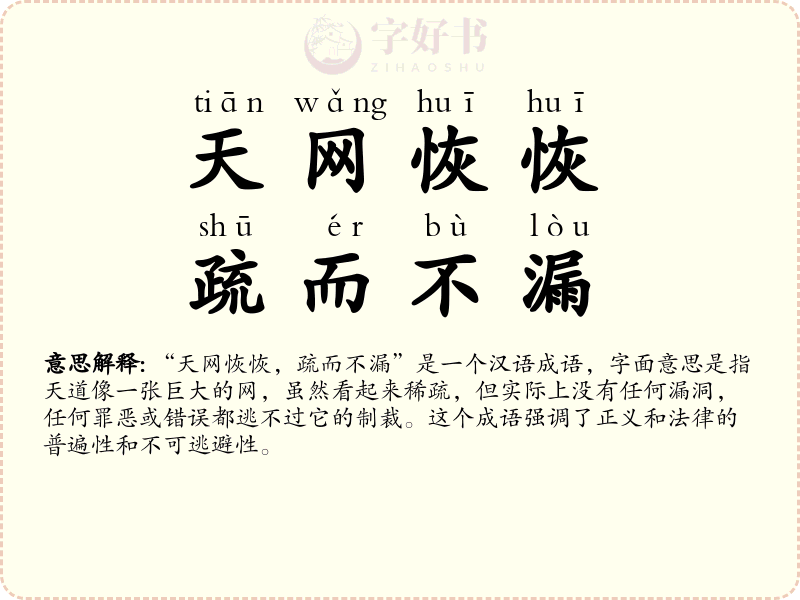 天网恢恢，疏而不漏