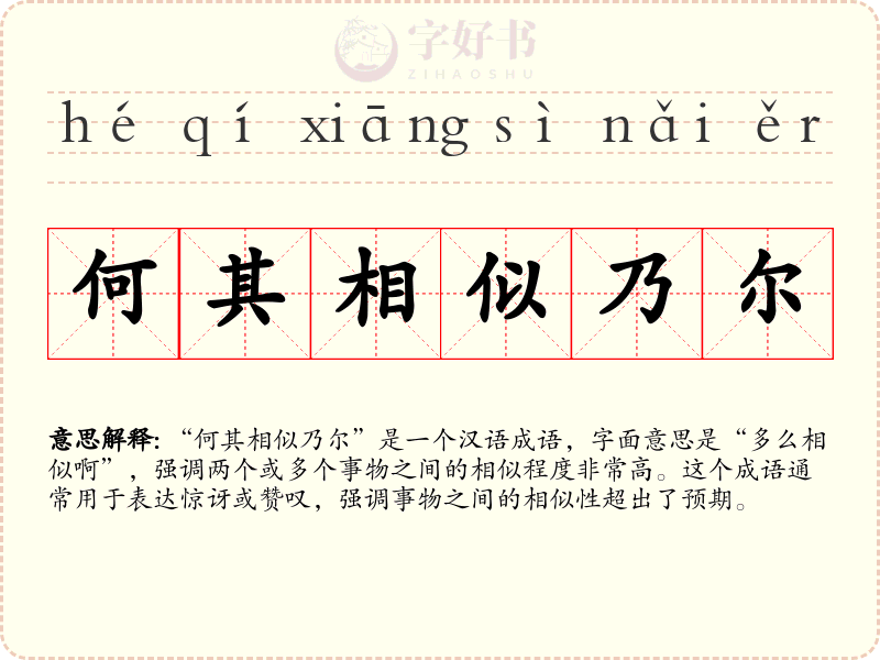 何其相似乃尔