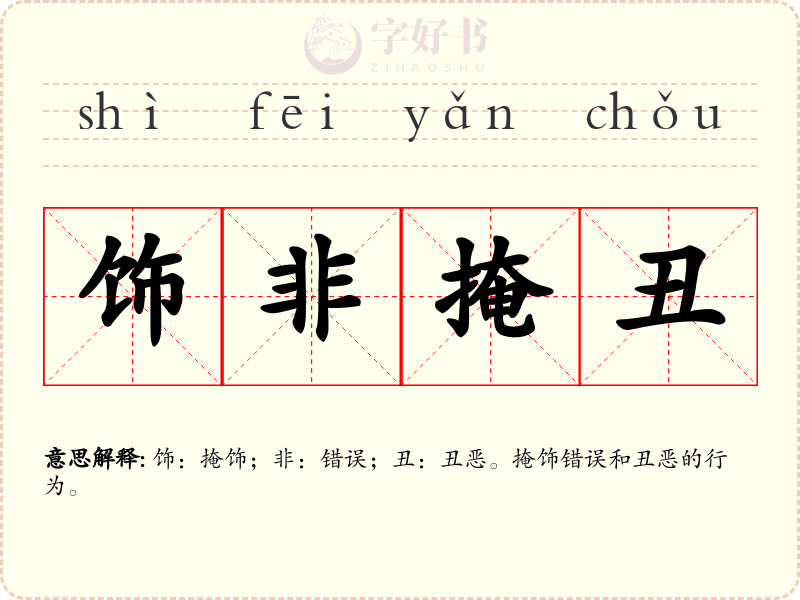 饰非掩丑